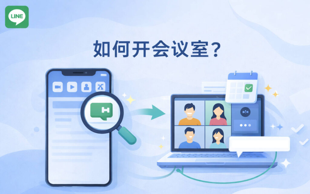 LINE 如何开会议室