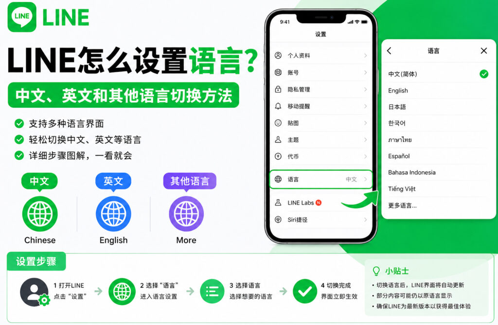 LINE怎么设置语言