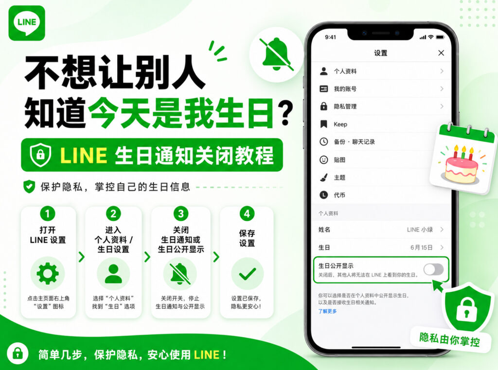 LINE 生日通知关闭