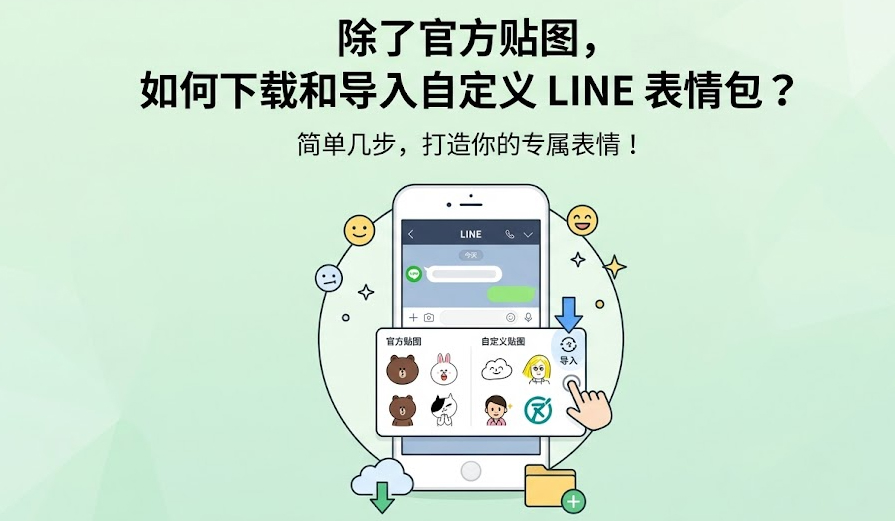如何下载和导入自定义 LINE 表情包