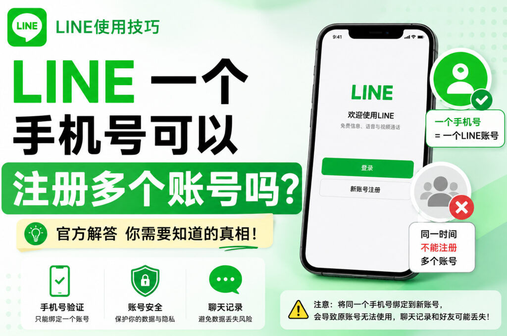 LINE一个手机号可以注册多个账号吗