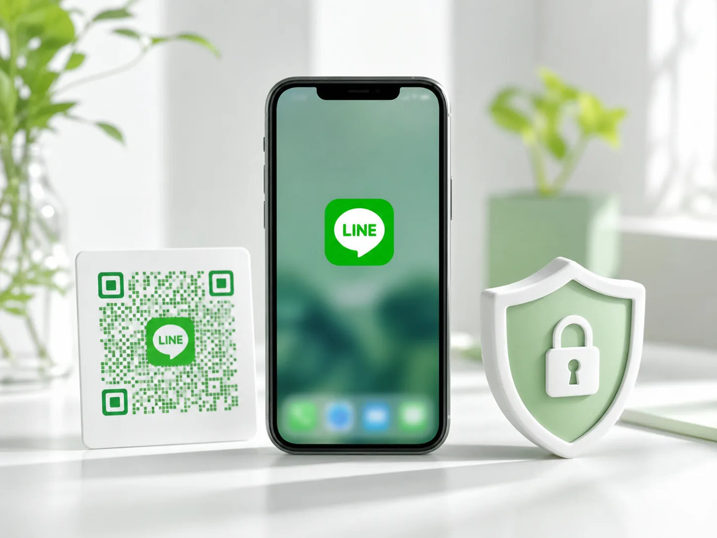 LINE应用与群邀请二维码安全示意图